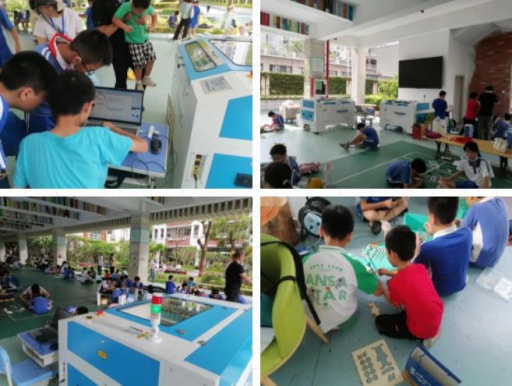 雷宇本次帶著LaserMaker建模軟件和激光切割機(jī)來(lái)到現(xiàn)場(chǎng)