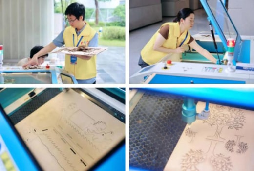 雷宇激光切割機(jī)與參賽選手高效配合