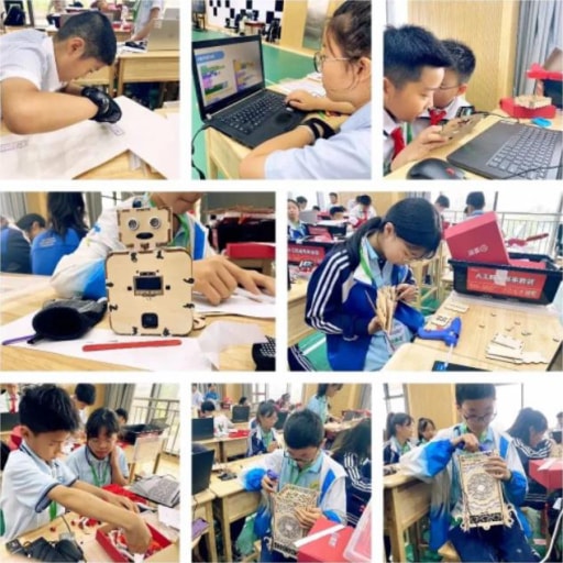 參賽選手認(rèn)真制作作品